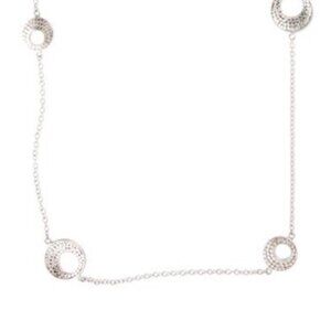 ANNA BECK STERLING SILVER 925 OPEN CIRCLE STATION NECKLACE